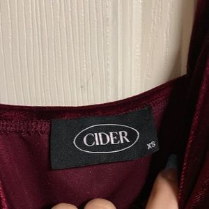 Cider Red Velvet Jumpsuit XS